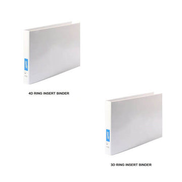 Bantex Landscape Insert Binder White 25mm A3 - 0
