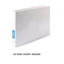 Bantex Landscape Insert Binder White 25mm A3-3