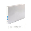 Bantex Landscape Insert Binder White 25mm A3-6