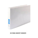 Bantex Landscape Insert Binder White 25mm A3-5