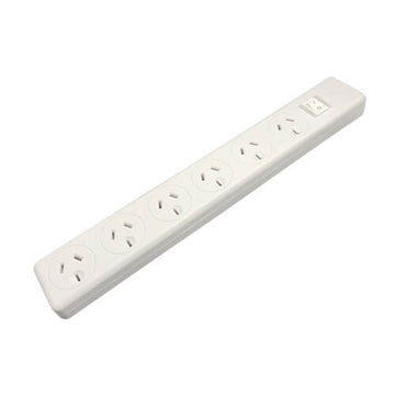Jackson Industries 6 Outlet Master Switch Powerboard (White) - 0