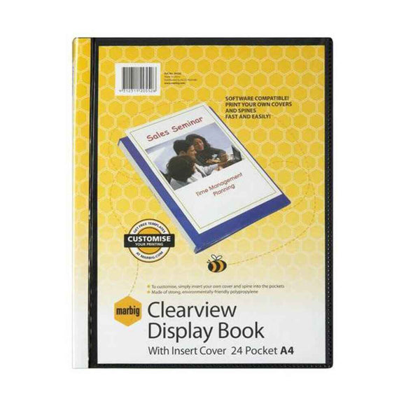 Porte-Vues Marbig Clearview A4 Noir