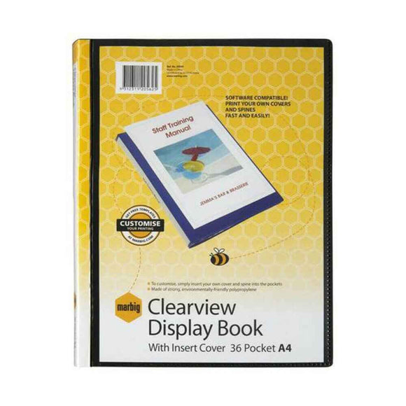 Porte-Vues Marbig Clearview A4 Noir