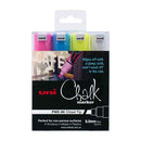 Uni Chalk Marker 8.0mm Chisel Tip Assorted