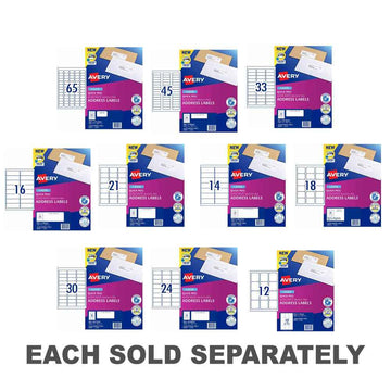Avery Laser Address Label White (100pk)