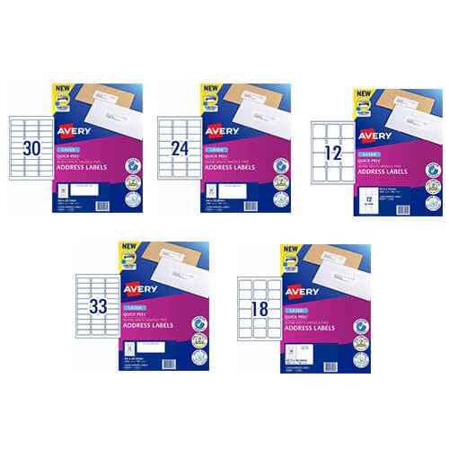 Avery Laser Address Label White (100pk)