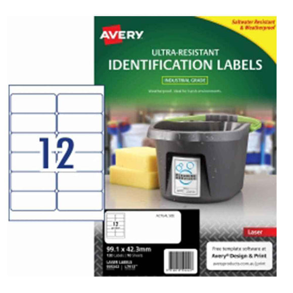 Avery Ultra Resistant Laser Label 10pk