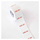 Avery USE BY Removable Label 40mm 500/roll (White/Red)