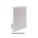 Bantex 4 D-Ring Insert Binder White 38mm A3-2