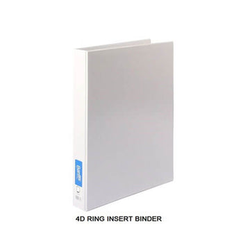 Bantex 4 D-Ring Insert Binder White 38mm A3 - 0