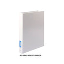 Bantex 4 D-Ring Insert Binder White 38mm A3-3