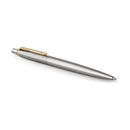 Parker Jotter Steel Gold Trim Ballpoint Pen-1