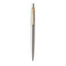 Parker Jotter Steel Gold Trim Ballpoint Pen-2