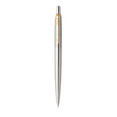 Parker Jotter Steel Gold Trim Ballpoint Pen-3