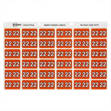 Avery 22 Side Tab Colour Coding Label Roll Orange (500pcs)