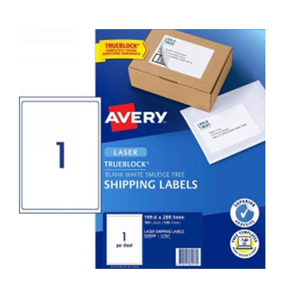Avery Shipping Label White 100pk - His Gifts | clicktofournisseur.com