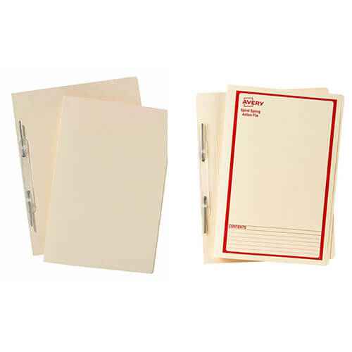 Avery Spring Spiral Buff Foolscap (25pk)
