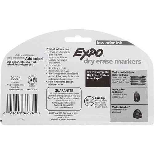 Expo Fine Whiteboard Marker (Wallet of 4)