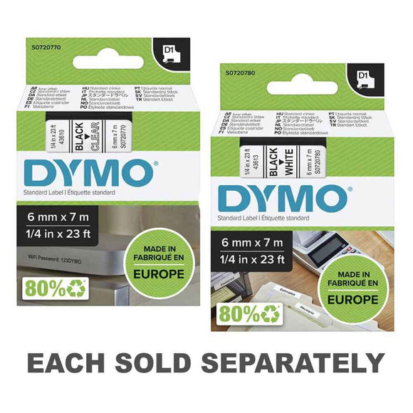 Dymo D1 Tape Label 6mmx7m