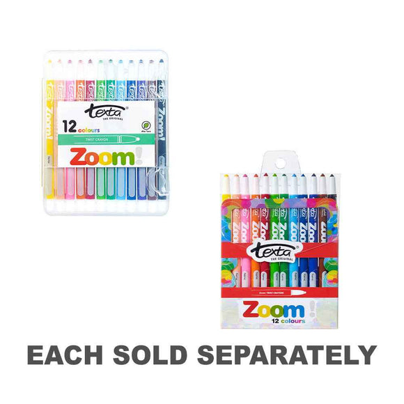 Texta Zoom Twist Crayons Assorted (12pk)