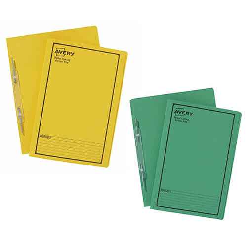 Avery Black Printed Spring Spiral Foolscap (25pk)