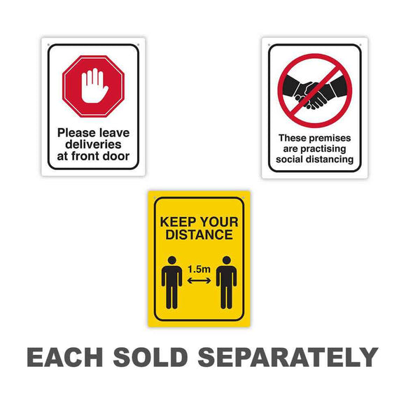Durus Social Distancing Wall Sign 225x300mm