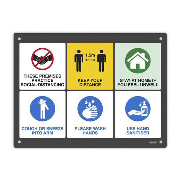 Durus Key Messages Wall Sign Assorted (400x300mm)