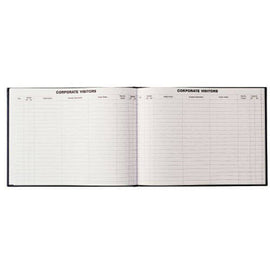 Debden Corporate Visitors Book 300x200mm Black (192 pages) - 0