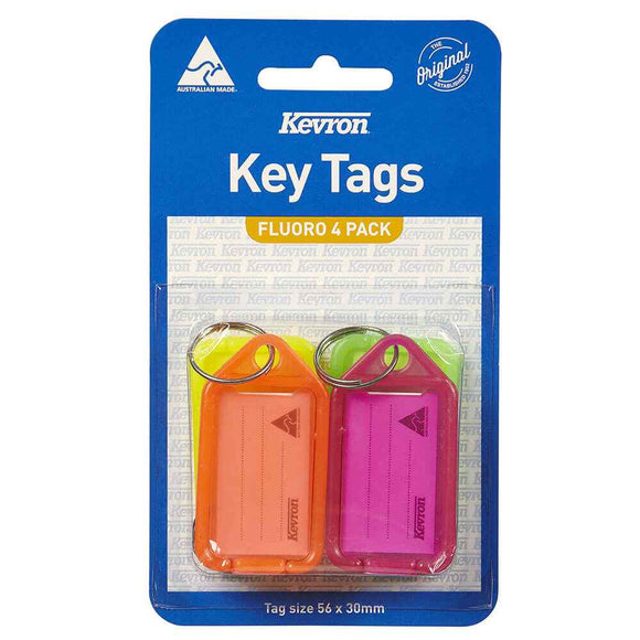 Étiquettes Porte-Clés Kevron 4 pièces (56x30mm)
