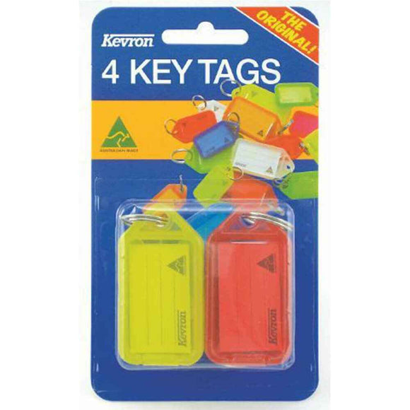 Étiquettes Porte-Clés Kevron 4 pièces (56x30mm)