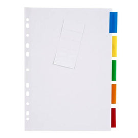 Marbig 5 Insert Tab Manilla Dividers A4 (Coloured) - 0