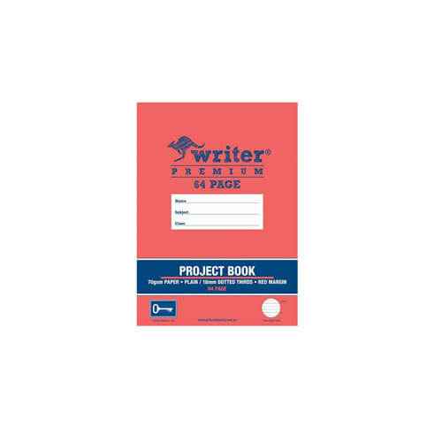 Writer Premium Plain & Dotted Project Book (64 Pages)