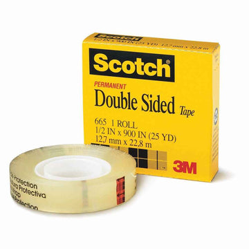 Ruban Adhésif Double Face Scotch Permanent (12,7mmx22,8m)