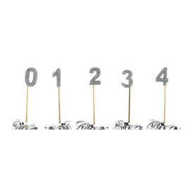 Alpen Glitter Long Stick Candle (Silver) - 0