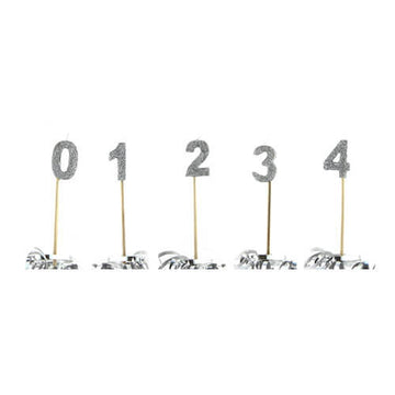 Alpen Glitter Long Stick Candle (Silver) - 0
