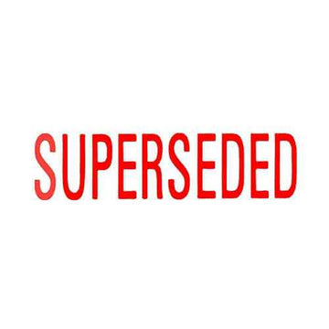 Xstamper Non-slip Soft Grip Superseded Stamp (Red)
