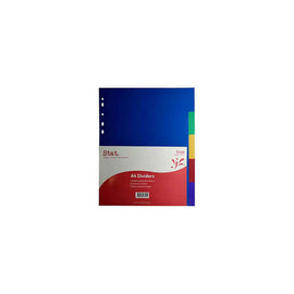 Stat Plastic Dividers A4 (Coloured) - 0