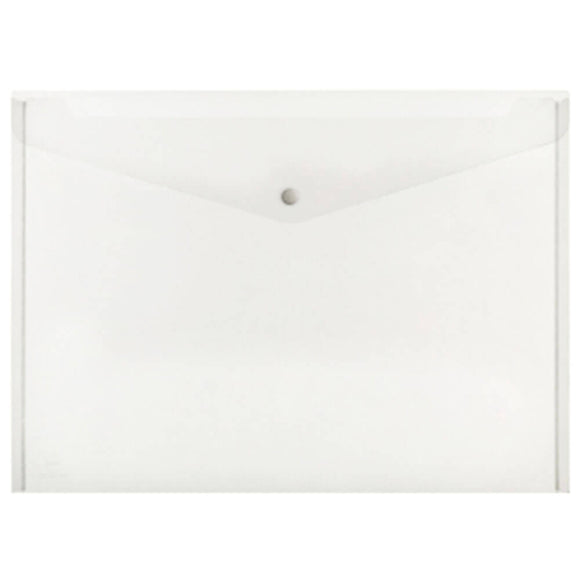 Marbig Button Closure Document Wallet A3 (Clear)