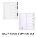 Marbig 5 Tab Dividers (Coloured)-1