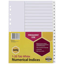Marbig Numerical Indices & Dividers A4 (White)