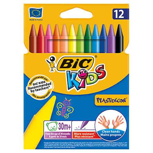 BiC Kids Plastidecor Crayons (12pk)