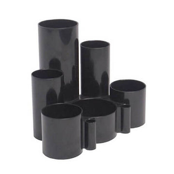 Italplast Desk Tidy Tubes Organiser (Black) - 0
