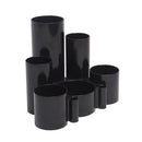 Italplast Desk Tidy Tubes Organiser (Black)-3
