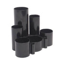 Italplast Desk Tidy Tubes Organiser (Black)-5