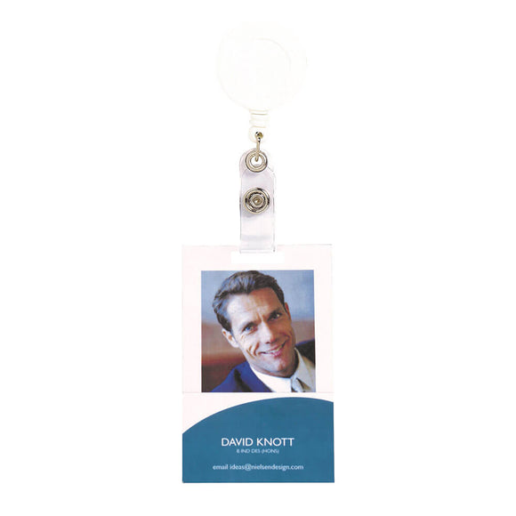 Rexel ID Retractable Card Holder with Strap 750mm