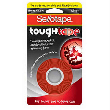 Sellotape Tough Tape 19mmx1.5m (Clear)