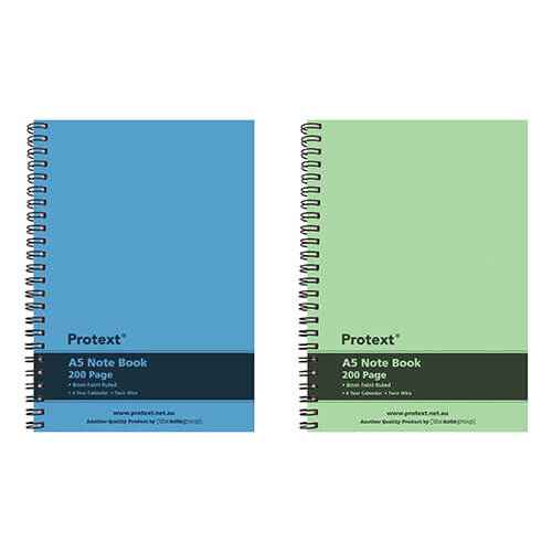 Protext Twin Wire Notebook 200 Pages (A5)
