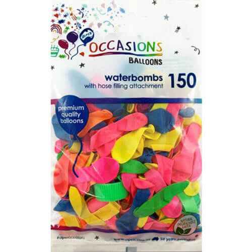 Alpen Waterbomb Balloons 150pk (Assorted Colours)