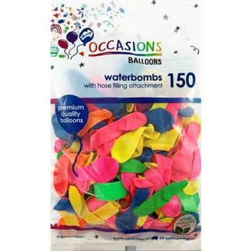 Alpen Waterbomb Balloons 150pk (Assorted Colours)