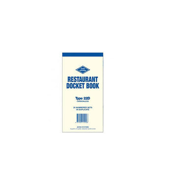 Zions Carbonless Duplicate Restaurant Docket Book - 0